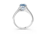 White gold Fancy Blue Round Cut Solitaire Diamond Ring with Six-Prong Setting and Classic Band_45