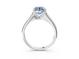 White gold Fancy Blue Round Cut Solitaire Diamond Ring with Six-Prong Setting and Classic Band_57