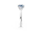 White gold Fancy Blue Round Cut Solitaire Diamond Ring with Six-Prong Setting and Classic Band_62