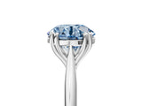 White gold Fancy Blue Round Cut Solitaire Diamond Ring with Six-Prong Setting and Classic Band_65
