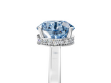 White gold Fancy Blue Round  Cut Solitaire Engagement Ring with Four-Prong Setting on a Classic Band_41