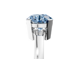 White gold Fancy Blue Round  Cut Solitaire Ring with Four-Prong Setting and Classic Band_64