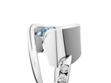 White gold Fancy Blue Round Cut Solitaire Tension-Set Diamond Split Shank Ring_5