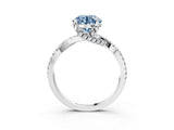 White gold Fancy Blue Round Cut Solitaire Twist Pave Diamond Engagement Ring with Prong Setting_15