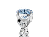 White gold Fancy Blue Round Cut Solitaire Twist Pave Diamond Engagement Ring with Prong Setting_5