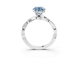 White gold Fancy Blue Round Cut Solitaire Twisted Pave Band with Four-Prong Setting_18