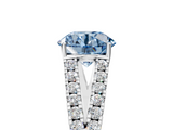 White gold Fancy Blue Round  Cut Split Shank Pave Diamond Engagement Ring with Four-Prong Setting_29