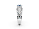 White gold Fancy Blue Round  Halo Pave Diamond Engagement Ring with Milgrain Detailing_51