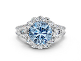 White gold Fancy Blue Round  Halo Split Shank Diamond Engagement Ring with Prong Setting_20