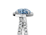 White gold Fancy Blue Round  Halo Split Shank Diamond Ring with Pavé Setting_31