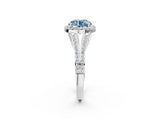 White gold Fancy Blue Round  Halo Split Shank Pave Diamond Ring with Four-Prong Setting_51