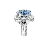 White gold Fancy Blue Round  Halo Split Shank Pave Diamond Ring with Petal Prong Setting_36