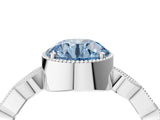 White gold Fancy Blue Round  Milgrain Marquise Diamond Twist Band Ring_78