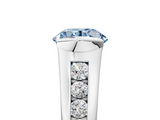 White gold Fancy Blue Round  Solitaire Bezel-Set Diamond Ring with Channel-Set Band_42