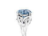 White gold Fancy Blue Round  Solitaire Celtic Knot Engagement Ring with Four-Prong Setting_65