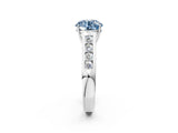 White gold Fancy Blue Round  Solitaire Channel-Set Diamond Engagement Ring with Four-Prong Setting_33