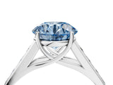 White gold Fancy Blue Round  Solitaire Channel-Set Diamond Engagement Ring with Four-Prong Setting_36