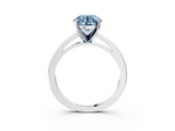 White gold Fancy Blue Round  Solitaire Diamond Engagement Ring with Four-Prong Setting on a Classic Band_6