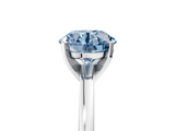 White gold Fancy Blue Round  Solitaire Diamond Engagement Ring with Four-Prong Setting on a Classic Band_8