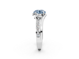 White gold Fancy Blue Round  Solitaire Diamond Ring with Split Shank and Prong Setting_40