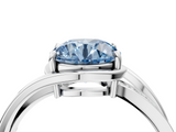 White gold Fancy Blue Round  Solitaire Diamond Ring with Split Shank and Prong Setting_40