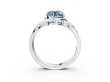 White gold Fancy Blue Round  Solitaire Diamond Ring with Split Shank and Prong Setting_41