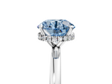 White gold Fancy Blue Round  Solitaire Engagement Ring with Cathedral Band and Four-Prong Setting_21