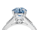 White gold Fancy Blue Round  Solitaire Pave Split Shank Engagement Ring with Six-Prong Setting_41