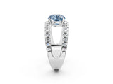 White gold Fancy Blue Round  Solitaire Split Shank Pave Diamond Ring_51