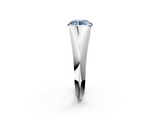 White gold Fancy Blue Round  Solitaire Tension Set Diamond Ring_22