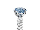 White gold Fancy Blue Round  Solitaire Twisted Band Prong Set Engagement Ring_66