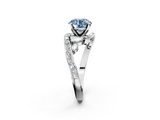 White gold Fancy Blue Round  Solitaire with Pavé Twist Band and Four-Prong Setting_72
