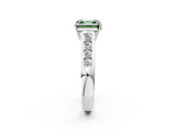 White gold Fancy Green Asscher  Brilliant Channel-Set Solitaire Ring with Four-Prong Setting_19