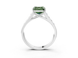 White gold Fancy Green Asscher  Brilliant Channel-Set Solitaire Ring with Four-Prong Setting_20