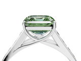 White gold Fancy Green Asscher  Brilliant Channel-Set Solitaire Ring with Four-Prong Setting_21