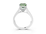 White gold Fancy Green Asscher  Brilliant Cut Diamond Engagement Ring with Pavé Band and Four-Prong Setting_32