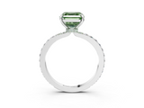 White gold Fancy Green Asscher  Brilliant Pavé Band Solitaire with Four-Prong Setting_54