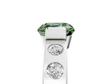 White gold Fancy Green Asscher Cut Brilliant Channel-Set Diamond Ring with Bezel Prong Setting_17