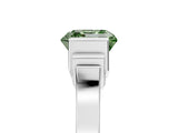 White gold Fancy Green Asscher Cut Brilliant Solitaire Diamond Ring with Channel Set Band and Bar Prong Setting_5