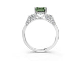 White gold Fancy Green Asscher Cut Brilliant Three-Stone Pave Band with Four-Prong Setting_3