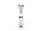 White gold Fancy Green Asscher Cut Cut Channel Set Solitaire Ring with Four-Prong Setting_38