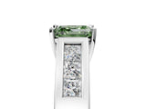 White gold Fancy Green Asscher Cut Cut Channel Set Solitaire Ring with Four-Prong Setting_41