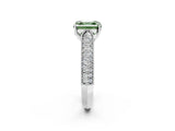 White gold Fancy Green Asscher Cut Cut Pave Split Shank Engagement Ring with Four-Prong Setting_14