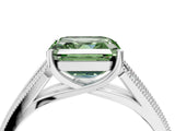 White gold Fancy Green Asscher Cut Cut Pave Split Shank Engagement Ring with Four-Prong Setting_16