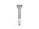 White gold Fancy Green Asscher Cut Cut Pave Split Shank Engagement Ring with Four-Prong Setting_38