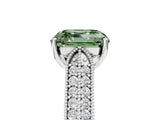 White gold Fancy Green Asscher Cut Cut Pave Split Shank Engagement Ring with Four-Prong Setting_41