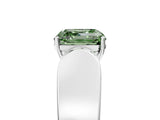 White gold Fancy Green Asscher Cut Diamond Channel Set Solitaire Ring with Four-Prong Setting_17