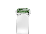 White gold Fancy Green Asscher Cut Diamond Channel Set Solitaire Ring with Four-Prong Setting_23