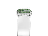 White gold Fancy Green Asscher Cut Diamond Channel Set Solitaire Ring with Four-Prong Setting_35