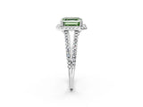 White gold Fancy Green Asscher Cut Diamond Halo Split Shank Engagement Ring_53